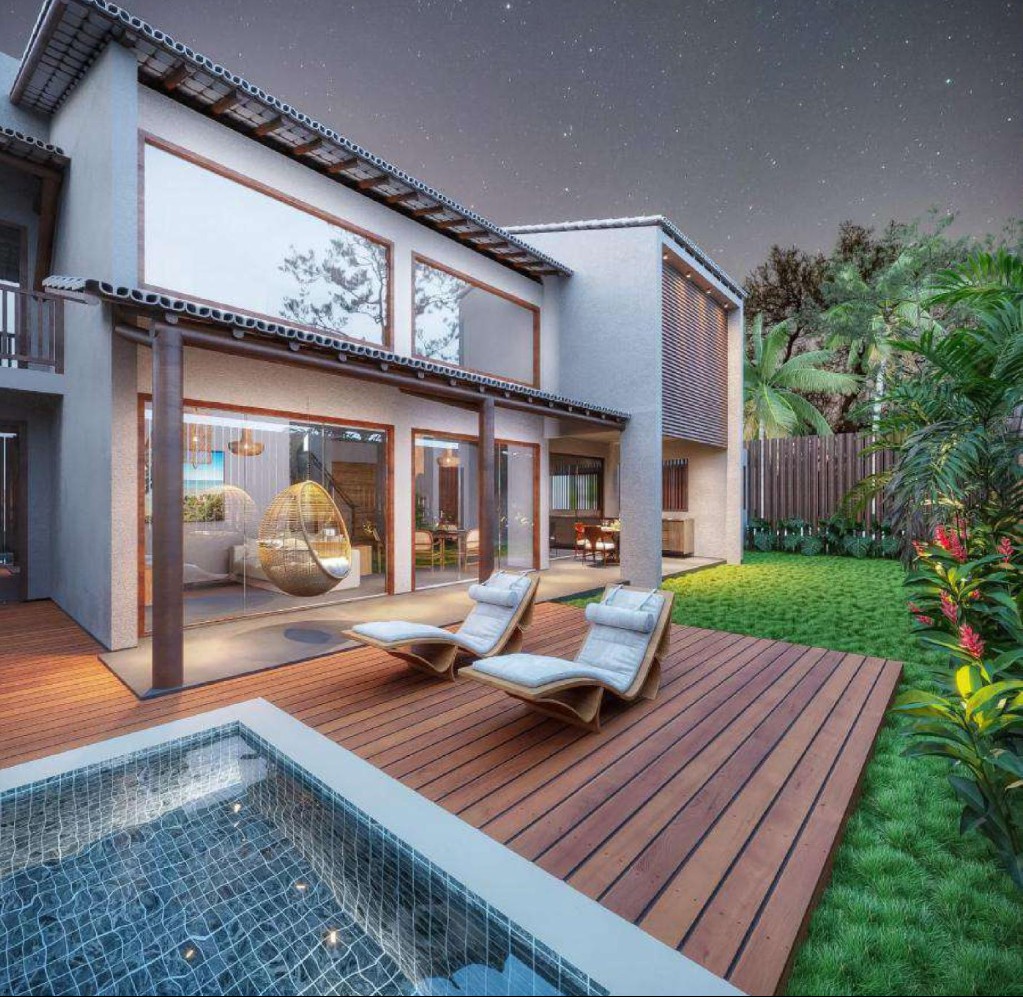 Casa de alto padrão com 4 suítes, piscina privativa e área gourmet em Arraial d’Ajuda à Porto Seguro/BA